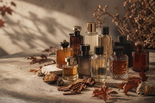 Photographic header image illustrating Die 10 besten Parfums für den Herbst: Wärme, Würze und Charakter